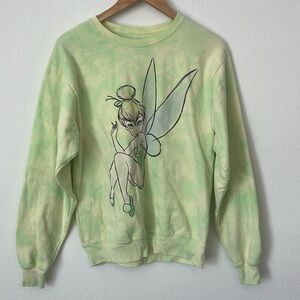 DISNEY Tinkerbell Green Tie Dye Sweatshirt